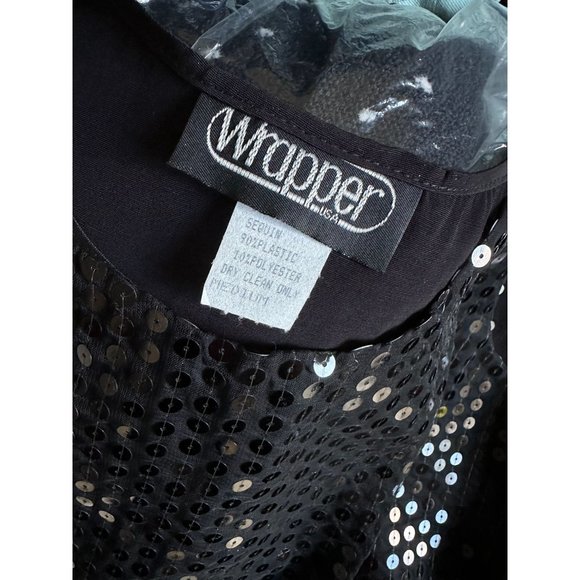 NWT Vintage black sleeveless sequin front tank MEDIUM - Picture 2 of 6